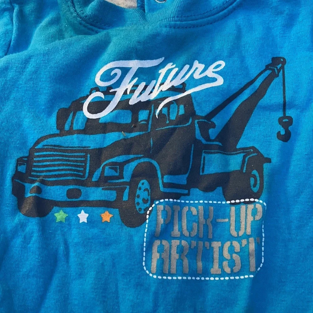 Faded glory snap tee shirt 0-3 months